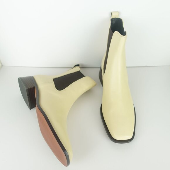 Sam Edelman Thelma Leather Bootie Eggshell White 8M- 0238 - Picture 10 of 16